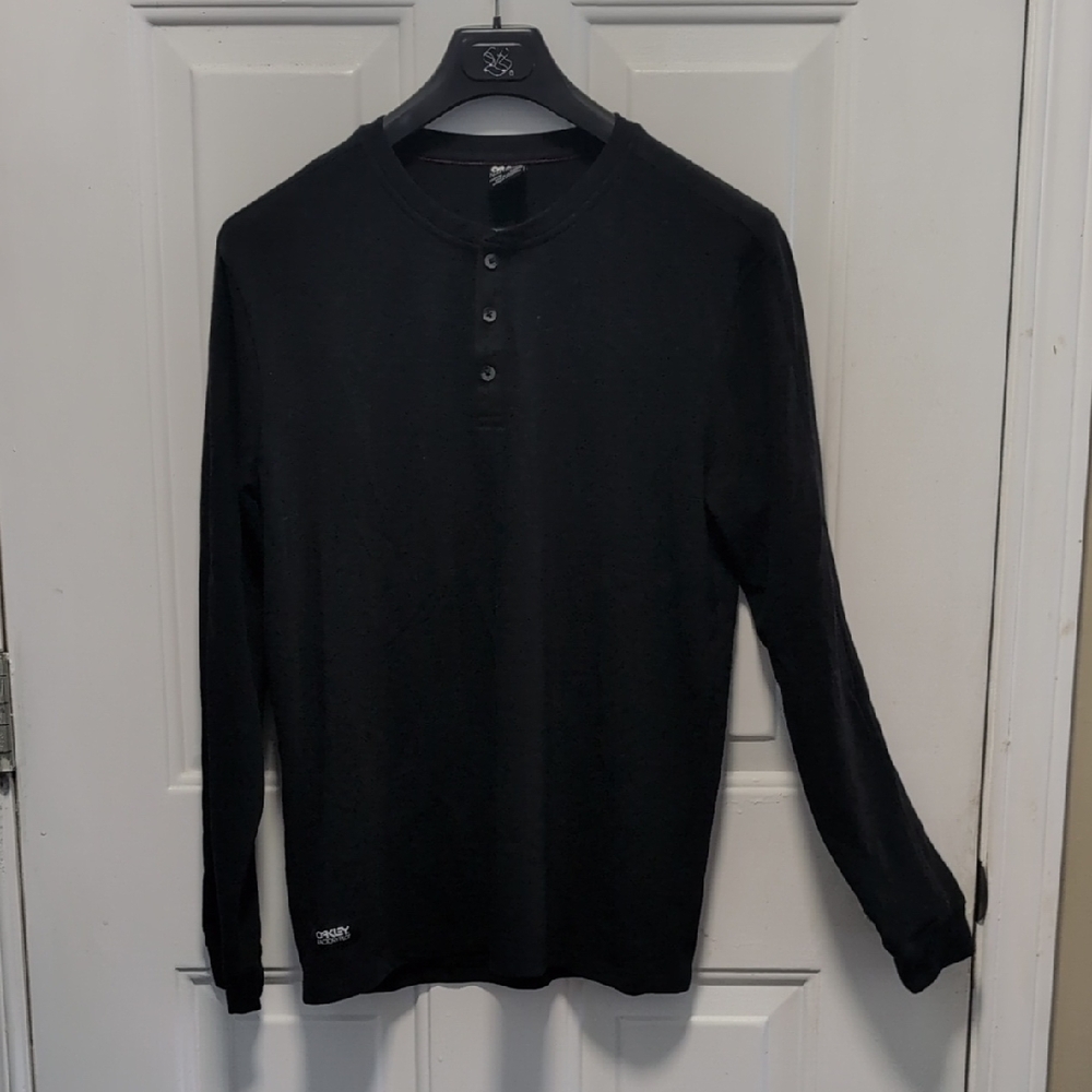Oakley Jet dark gray Long Sleeve Tee - Picture 1 of 8